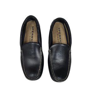 Sperry Top-Sider Slip-On Loafers Men's Sz 8.5M Pilot Smooth Leather Black